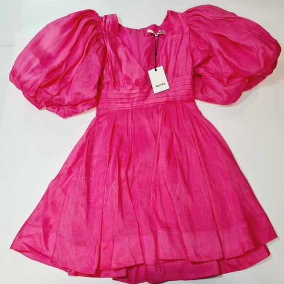 Aureta. Serendipity Mini Dress in Hot Pink XS - Picture 2 of 14